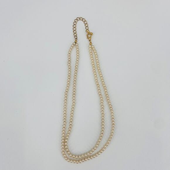 Double Pearl Necklace Costume Jewelry - Picture 2 of 4